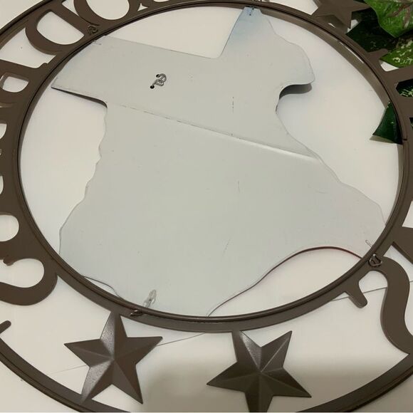 14.5" STATE OF TEXAS METAL WALL ART RUSTIC WESTERN HOME WALL DECOR God bless TX - Picture 3 of 4